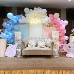Light & Lovely Baby Shower Setup
