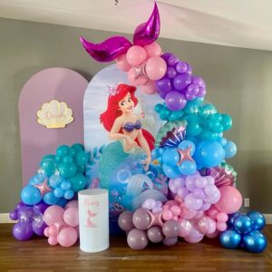 Splashy Birthday Setup with Mermaid Theme