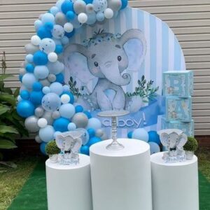 Ring Baby Elephant Decoration with 3 Cylinders