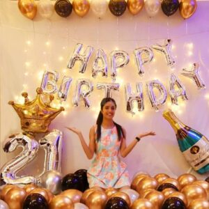 Golden Chrome Birthday Decoration