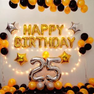 Glitzy Silver and Gold Birthday Decor