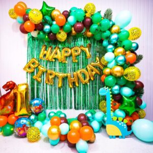 Green Dinosaur Theme Birthday Decor
