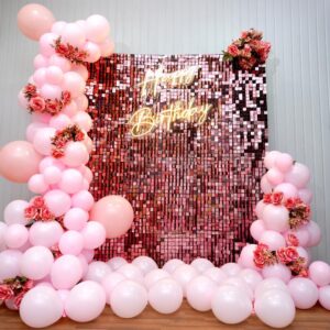 Pastel Pink and Rose Gold Birthday Decor