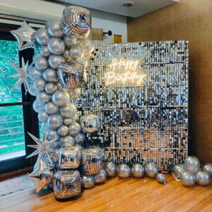 Silver Sequin Premium Decor