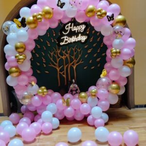 Pink and White Balloon decor