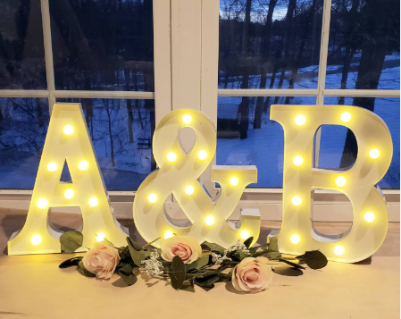 Led letter 12 inches for Decor