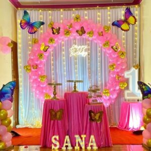 Pink And Golden Butterfly Theme