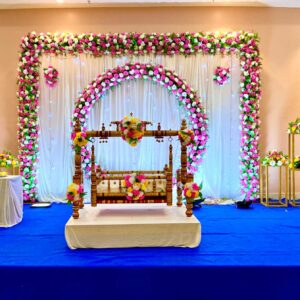 Luxury Floral Backdrop for Naming Ceremony