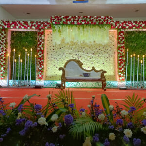 A Fairytale Stage Framed in Soft and Blushing Wedding Flowers