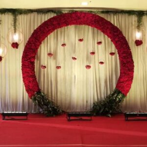 A Woodland-Inspired Wedding Stage Bursting with Wild Flowers