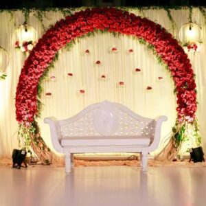 Walking into Forever Beneath a Canopy of Wedding Flowers